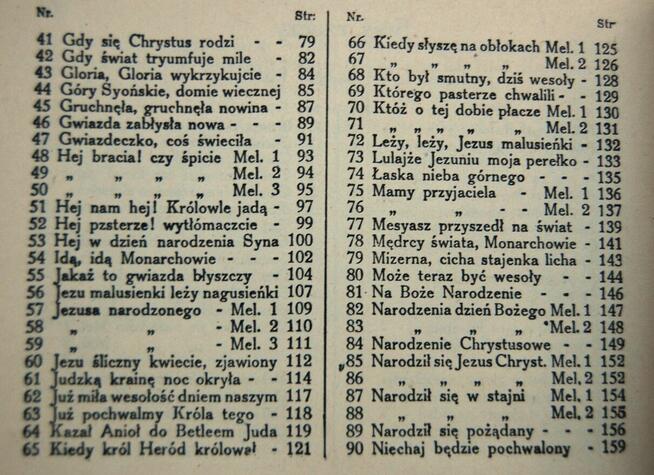 Kantyczki z nutami przedruk z 1911, 1982 kolędy pastorałki
