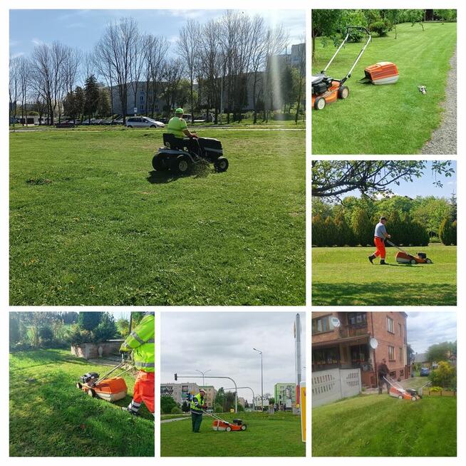Koszenie trawawników, pielęgnacja terenów zielonych,