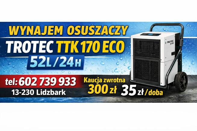 Osuszacze 52L/24H wypożyczę