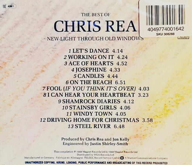 Polecam Wspaniały Album CD Chris Rea Best Of New Light