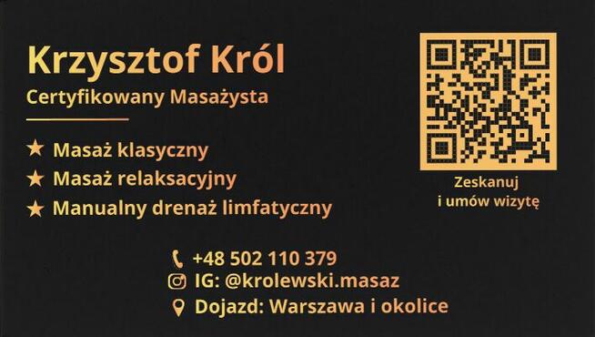 Masaż mobilny - Warszawa i okolice