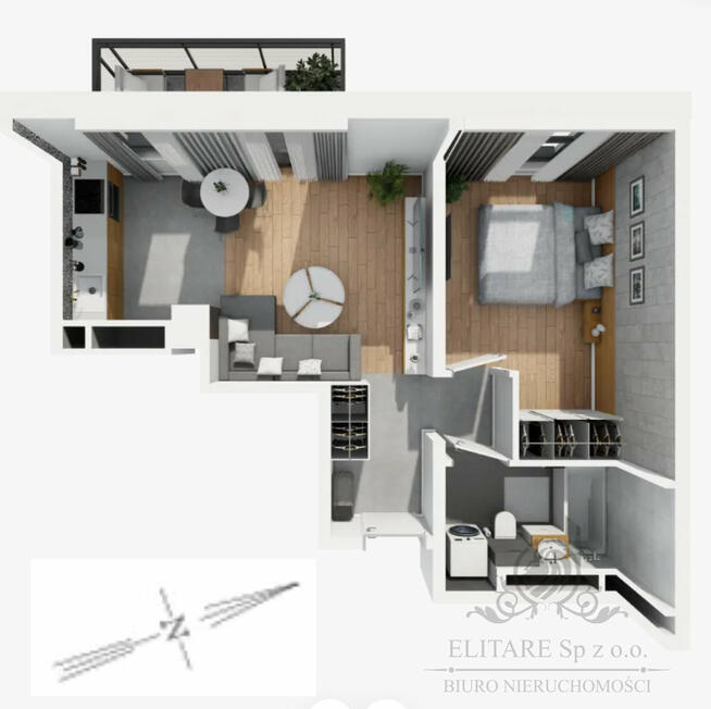 Mieszkanie 2pok. o pow 40,47m2 z balkonem/ Krzyki Wrocław