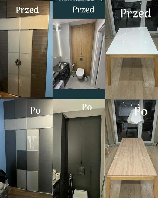 Oklejanie mebli, okna folią — szybkie i estetycznie, w dobrej