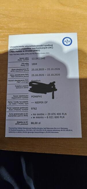 sprzedam pozostałość po przyczepie