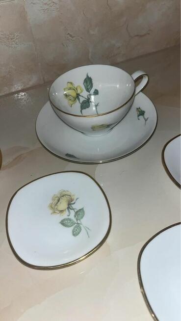 Filiżanka z talerzykiem deserowym. Rosenthal. Sygnatura T