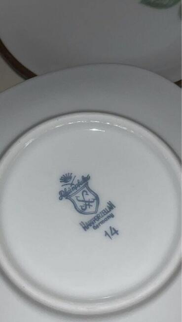 Filiżanka z talerzykiem deserowym. Rosenthal. Sygnatura T