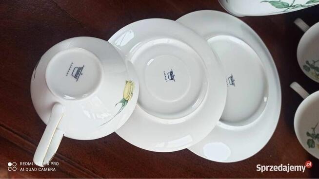 Filiżanka z talerzykiem deserowym. Rosenthal. Sygnatura T