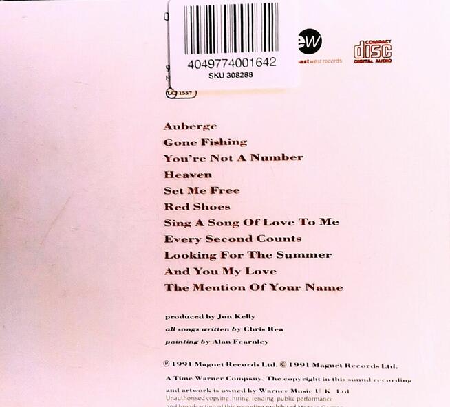 Polecam Wspaniały Album CD CHRIS REA - Album Auberge