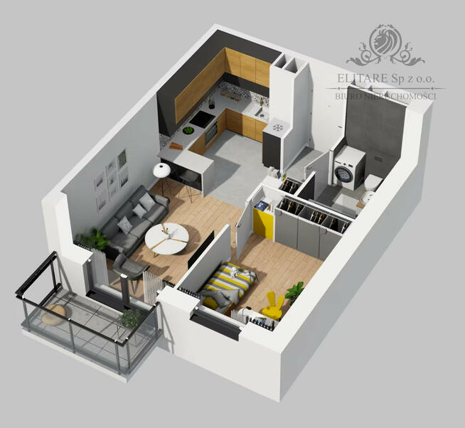 Mieszkanie 2pok, 35,63m2 z balkonem, ogrz.miejskie, Krzyki, Wrocław