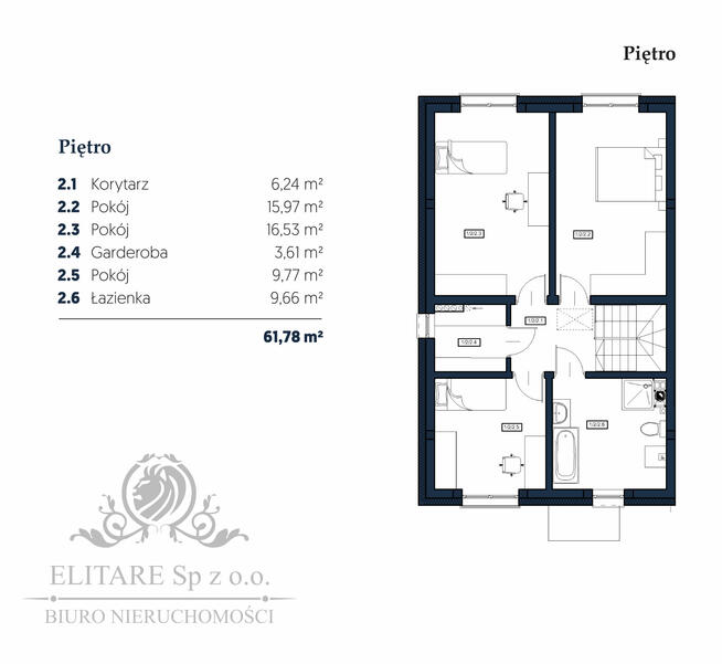 Dom w zab. bliźniaczej o pow. uż.105,27 z garażem+16,10m2/Iwiny