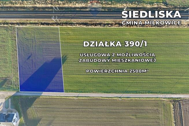 Działka 2.500 m², możliwość zabudowy mieszkaniowej