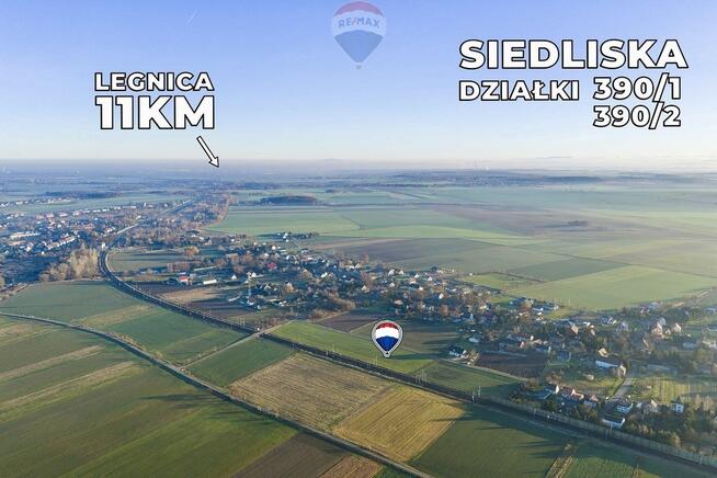 Dwie działki 6.859 m² w pobliżu Legnicy