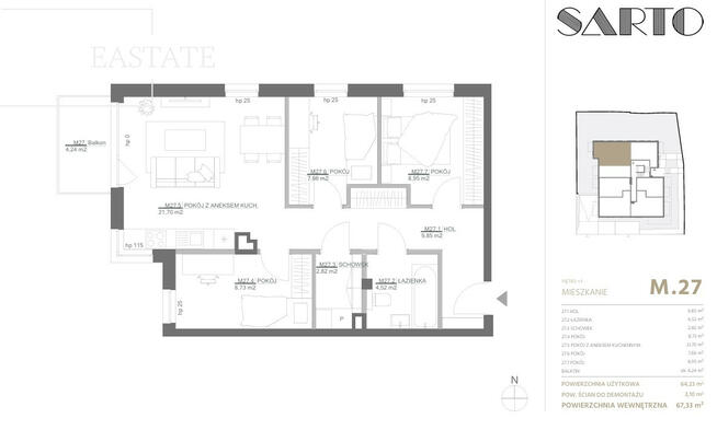 Mieszkanie Gdynia Obłuże, Krawiecka