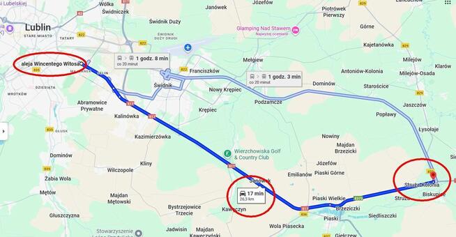 Siedlisko na działce 99a 20 minut od Lublina.