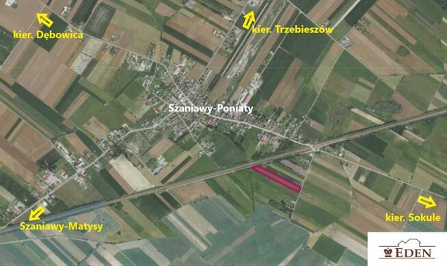 Działka rolno-budowlana Szaniawy-Poniaty gm. Trzebieszów