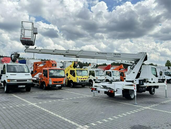 Nissan Cabstar Podnośnik Koszowy 27m RUTHMANN TB 270.3 Zwyżka UDT Wumag GSR 15m w bok