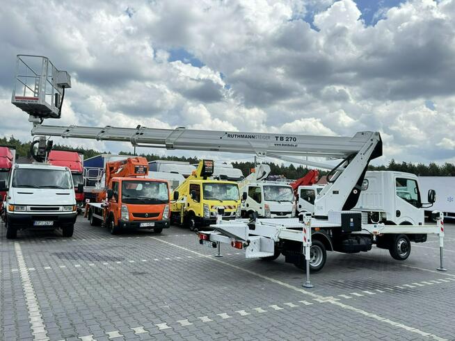 Nissan Cabstar Podnośnik Koszowy 27m RUTHMANN TB 270.3 Zwyżka UDT Wumag GSR 15m w bok