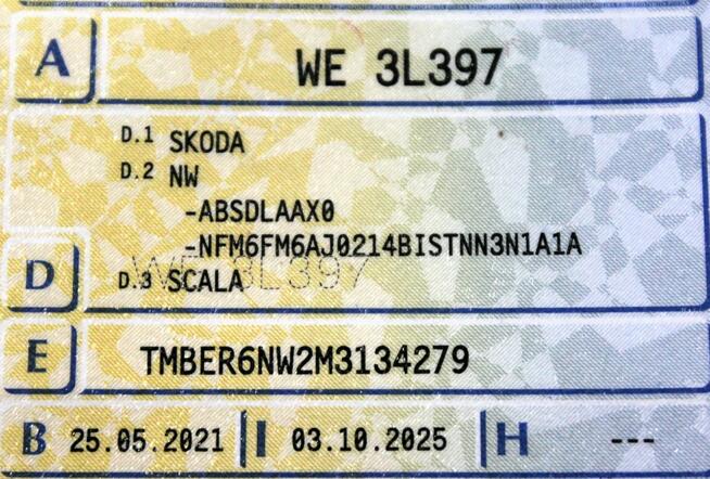 Škoda Scala SalonPL FV23% 110KM Ambition Android/Apple LED 1WŁ Gwarancja