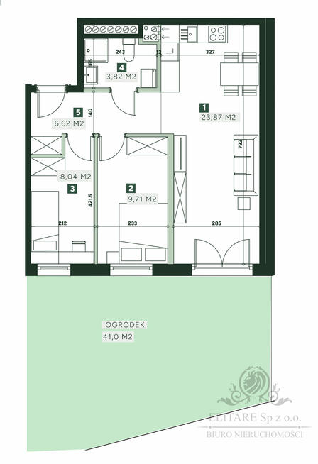 Mieszkanie 3pok. o pow 52,06m2 z ogrodem 41m2/ Żerniki Strachowicka