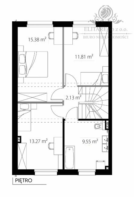 Dom w zab. bliźniaczej 110,42m2+antresola 16,84 -z pompą ciepła/Lisowic