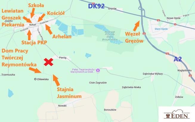 Działka budowlana Chlewiska gm. Kotuń