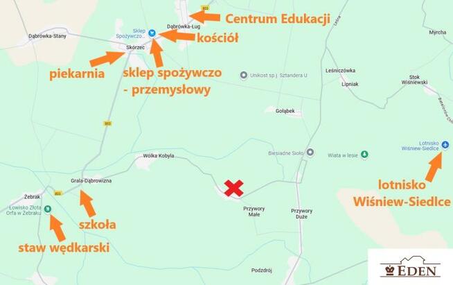 Działka siedliskowa Drupia gm. Skórzec