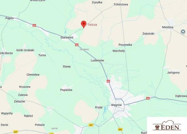 Działka rolno-budowlana Tończa gm. Liw