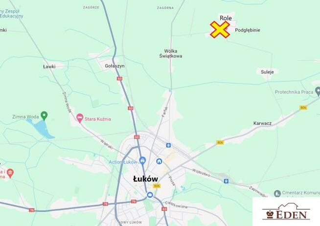Działka rolno-budowlana Role gm. Łuków