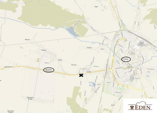 Działka usługowa Łuków Łapiguz, Łapiguz