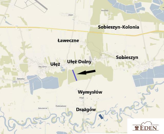 Działka leśna Ułęż