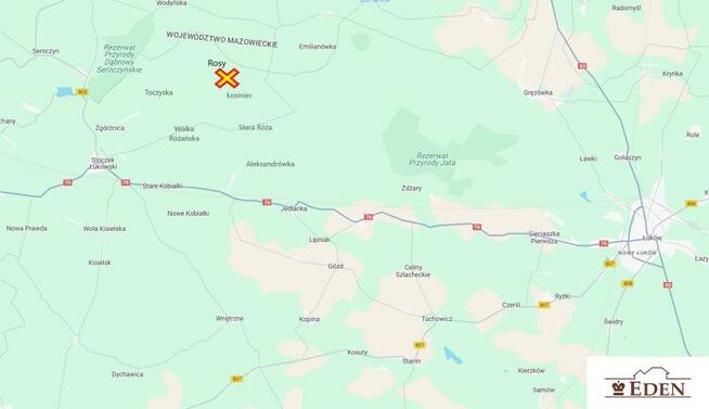 Działka rolno-budowlana Rosy gm. Stoczek Łukowski