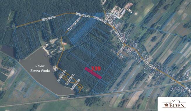 Działka leśna Łuków Zimna Woda