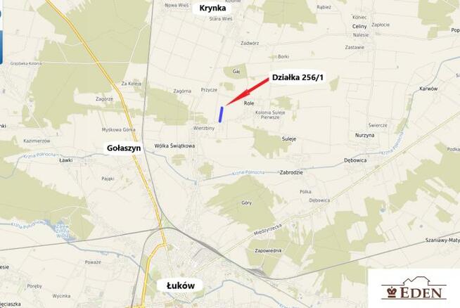 Działka rolno-budowlana Role gm. Łuków