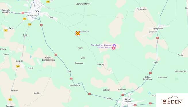 Działka budowlana Suchocin gm. Łuków