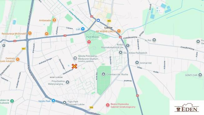 Działka budowlana Łuków, Sienkiewicza