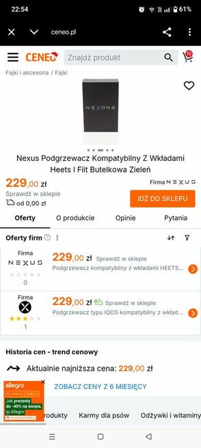 Podgrzewacz e-papieros NEXONE+ 2x kartony wkładów POLECAM
