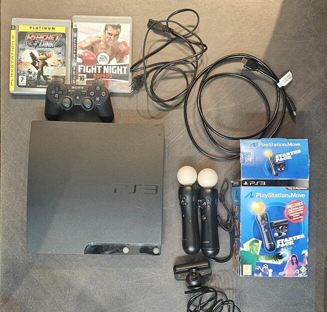 Konsola PlayStation PS3 250GB (model 2004B) + dodatki