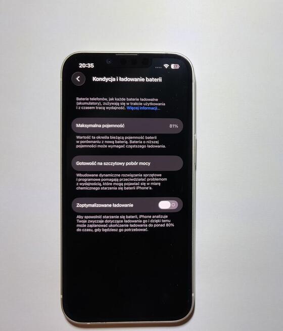 iPhone 14 • 128 GB • BIAŁY • 81% baterii