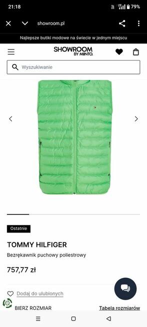 Kamizelka całoroczna męska firmy TOMMEGO HILFIGERA rozmiar M