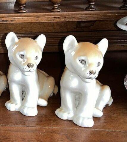 FIGURKA Lwiątka. Łomonosowa. ŁOMONOSOV USSR. Bez sygnatury