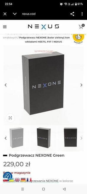 Podgrzewacz e-papieros NEXONE+ 2x kartony wkładów POLECAM