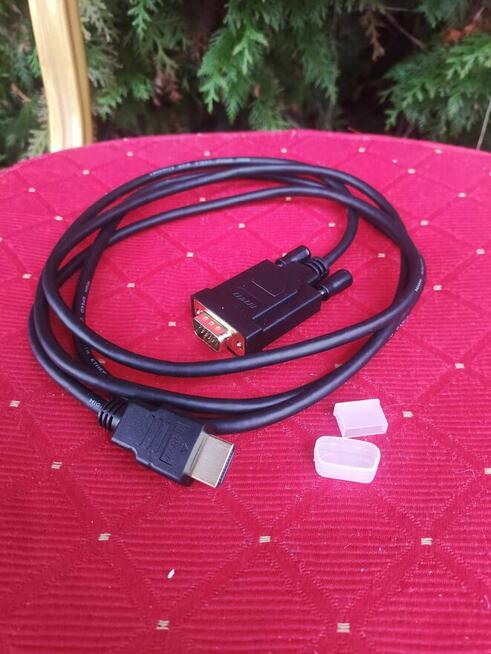 Kabel Przewód HDMI VGA Adapter DMI VGA Full HD 1080P 1.8M