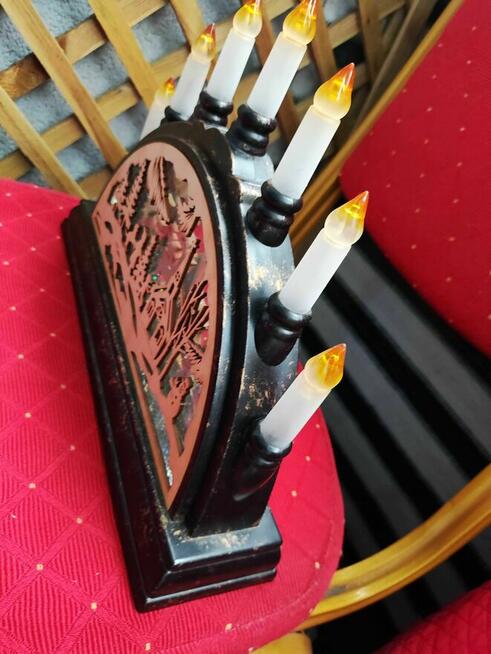 Świecznik bożonarodzeniowy Lampka LED Lampa adwentowy