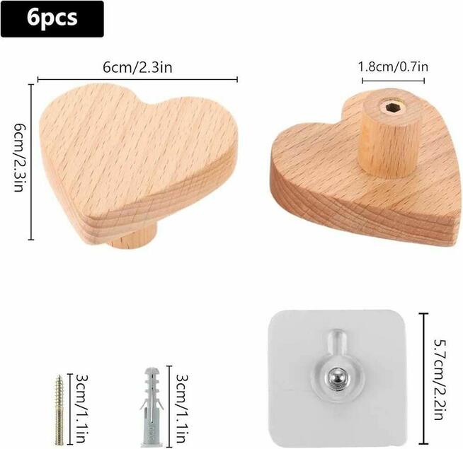 Gałki Meblowe Uchwyty do Szafki szafy drewniane z drewna
