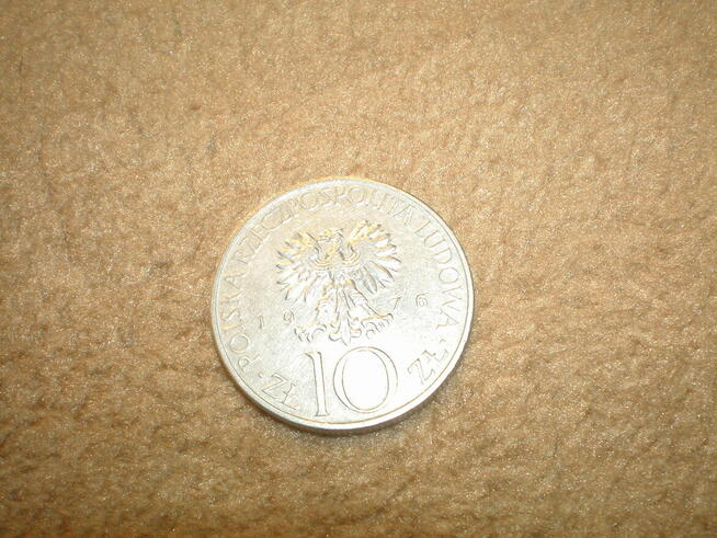 Sprzedam monetę 10 zł., z roku 1976r., używana, stan dobry.