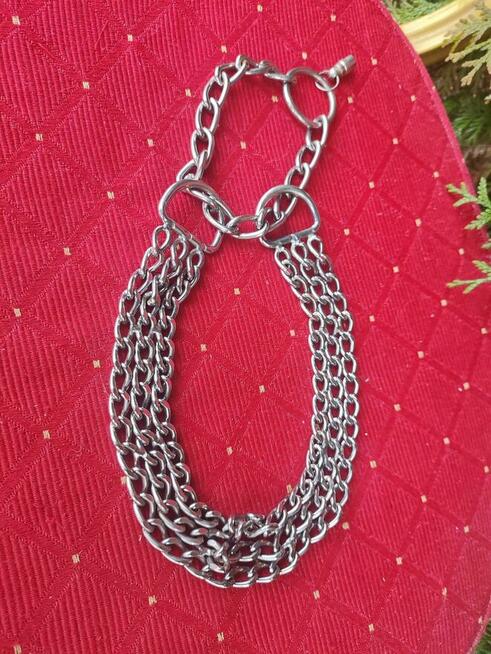 Obroża Dla Psa Metalowa łańcuch dławiący kolia Dławik