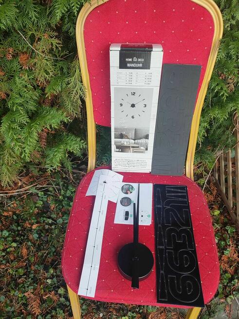 Zegar Ścienny DIY Duży Naklejany na Ścianę czarny ścienny