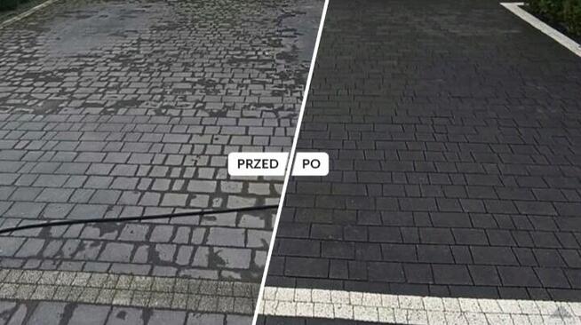 Malowanie kostki brukowej, Mycie kostki brukowej, piaskowanie