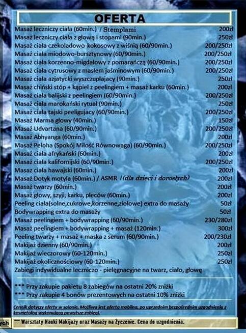 HeadSpa Masaze Odnowa Biologiczna Naturoterapie