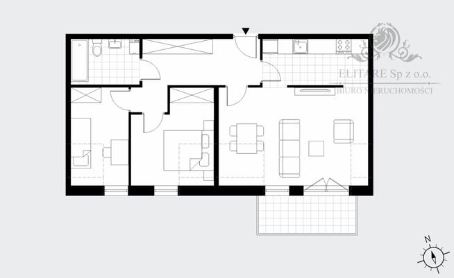 Mieszkanie 3pok, 68,48m2 z balkonem 5,54m2 + miejsce w garażu/ Brochów Wrocław
